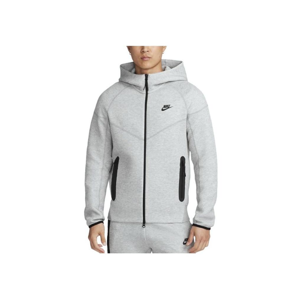 Nike Solid Color Zip-Up Hooded Sports Jacket With Dual Zipper Men Jackets Grey FB7922-063