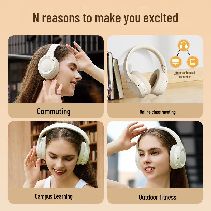 Cross-Border ANC Over-Ear Bluetooth Headphones - Long Battery Life & Wireless Gaming