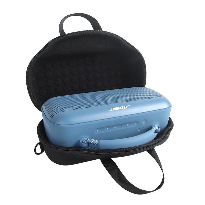 For Bose Soundlink Max Oxford Cloth+ EVA Storage Case Bluetooth-compatible Speaker Carrying Bag with Shoulder Strap