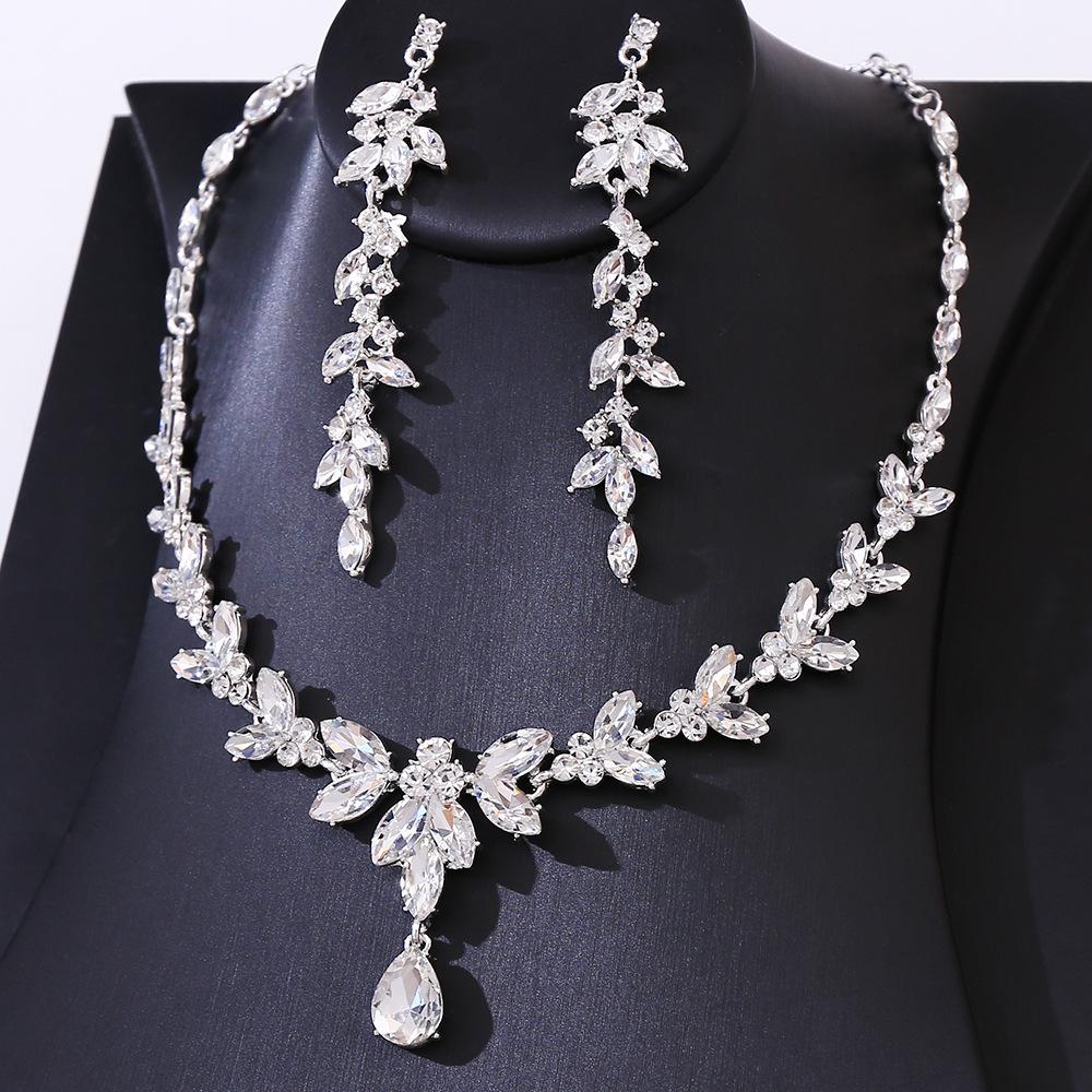 European and American Necklaces, Earrings, Alloy Jewelry Sets, Banquet Dress Sets, Chains, Fashionable and Versatile Bridal Accessories 2026 45CM
