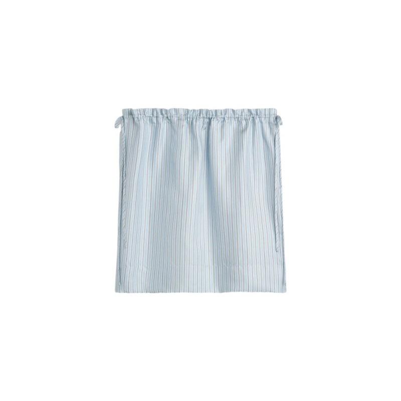 

Longmei Drawstring Elastic Waist Loose Midi Skirt - 2026 Spring/Summer Casual Style 34 светло-синий