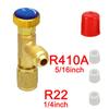 Air Conditioning Refrigerant Safety Valve R410A R22 1/4" 5/16" Refrigeration Charging Safety Liquid Adapter Hand Tool Parts