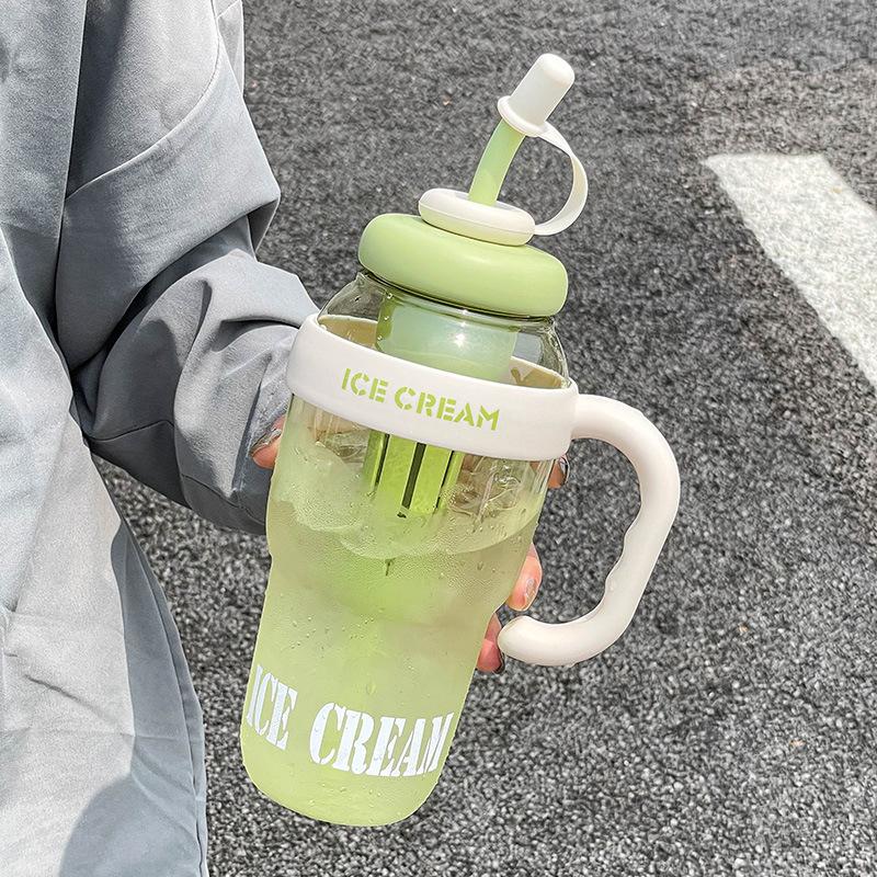 Migrant Worker Water Cup Large Capacity Summer Boys and Girls Teacup Space Cup Office Drinking Kettle Straw Cup