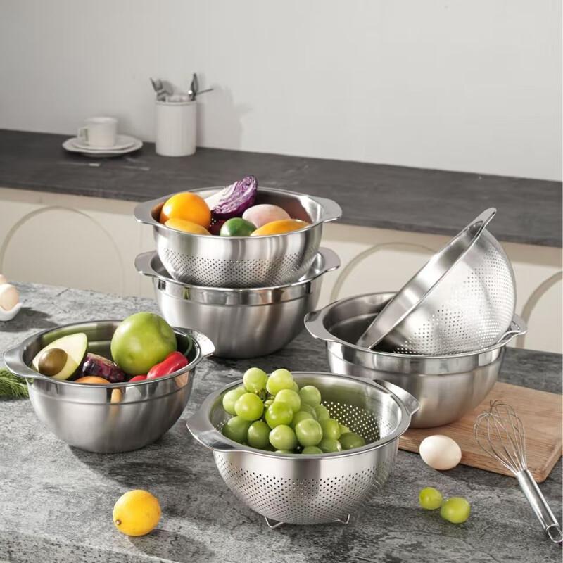 Wutuo 27cm 304 Stainless Steel Fine-Mesh Colander