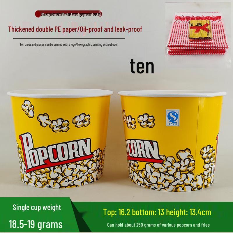 Commercial Disposable Popcorn Buckets & Cups