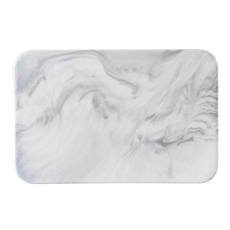 New Marble Cutting Board Dinner Plates Ceramic Tray Golden Border Plate Dinner Set Plates and Dishes Kitchen Utensils Porcelain