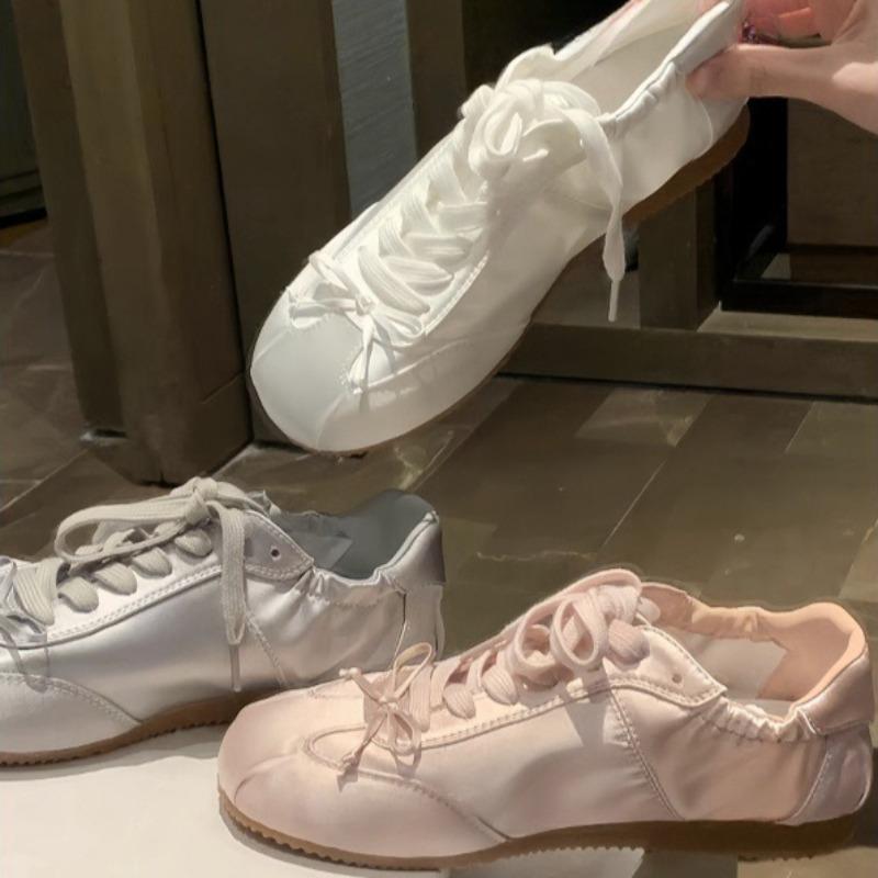 Damen Satin Ballett Schuhe Weiblich Neu Schleife Flacher Boden Mary Jane Lässig Damen Silber Moral Training Schuhe Sapatos Femininos