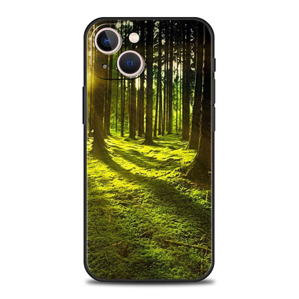 

Чехол для телефона Деревья и природа для iPhone 16 15 14 13 12 11 Pro Max 8 7 Plus XR XS Max Ударопрочный Мягкий чехол Fundas Capas Сумка iPhone 16 Pro