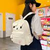 Schultasche Easy Bear Schultasche Neue Japanische Niedliche Leinwand Große Kapazität Lässig Vielseitig Schüler Cartoon Hoher Wert Rucksack
