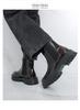 Men's British Style Chelsea High-Top Martin Boots, Slip-On Barrel Design for Spring and Autumn