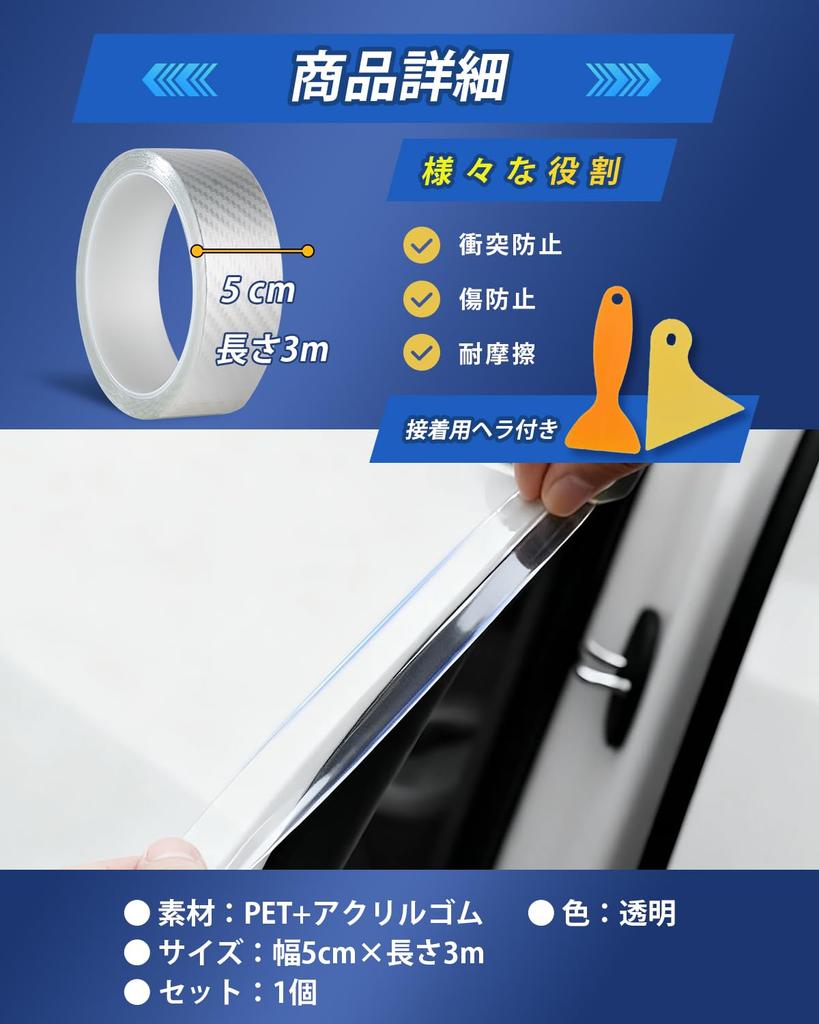 WUXIAOCSG Car Protector Film (Clear, Width 2.0 x Length 9.8 ft (5 x 3