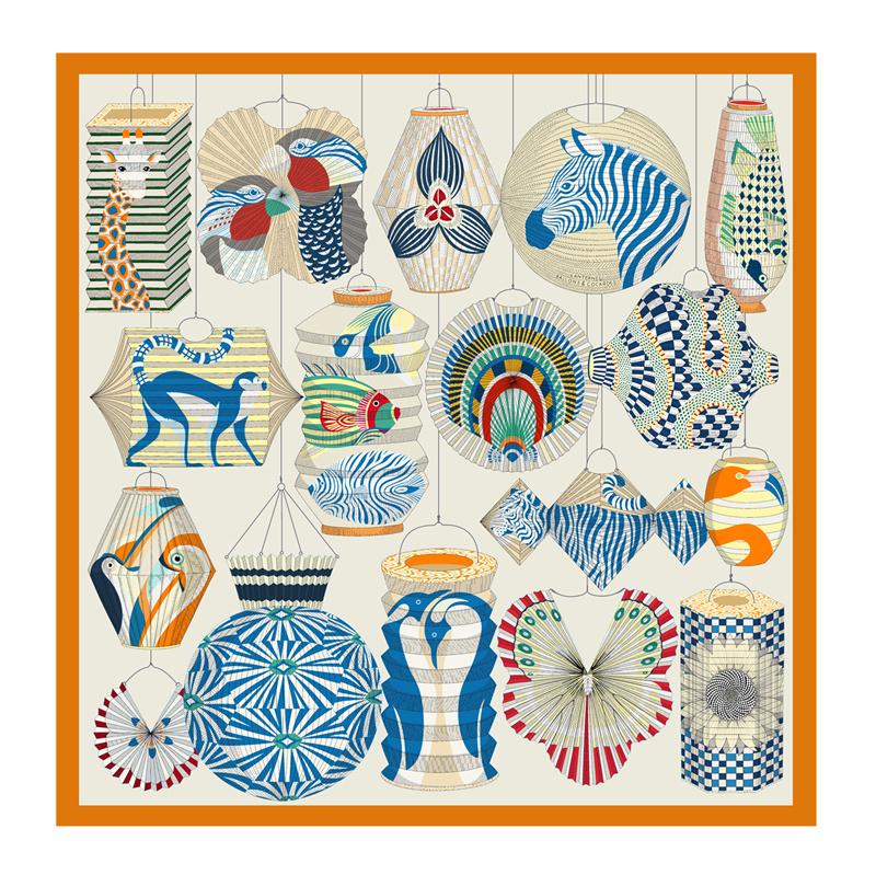 

POBING Twill Silk Scarf Women Euro Horse Print Square Scarves Echarpes Foulards Femme Wraps Bandana Lxury Hijab 90CM x 90CM