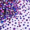 Rhinestones Multi Sizes Colorful Non Hotfix Rhinestone Flat Back Nail Rhinestones for DIY Crafts