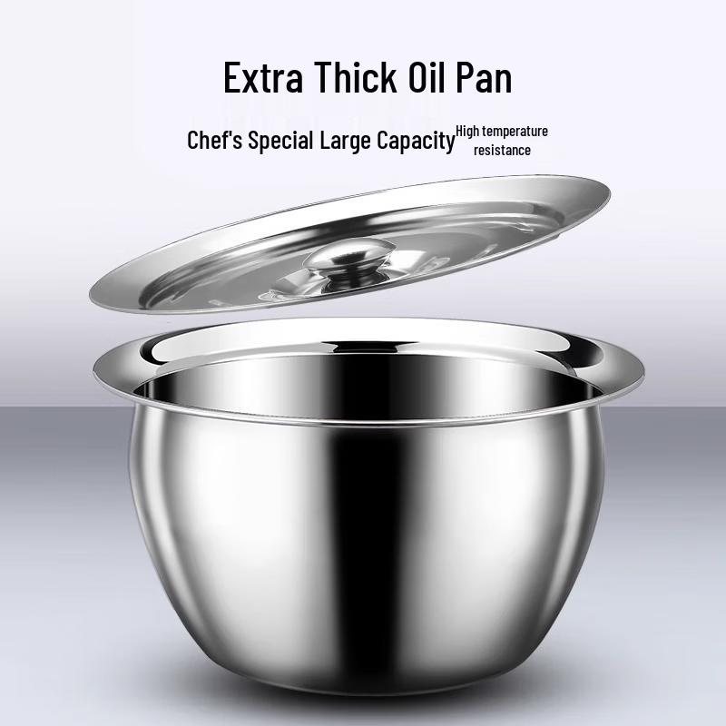 Van Gogh Stainless Steel Oil Pot with Lid and Filter