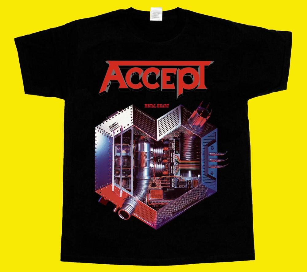 ACCEPT METAL HEART UDO NEW BLACK TSHIRT 345XL Unisex T-Shirt L