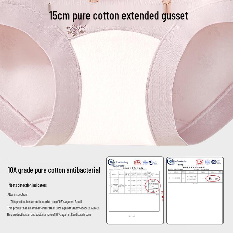 Audiffren Women's 100% Cotton Crotch Antibacterial Printed Briefs (3-Pack)