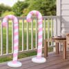 Giant Christmas Balls 57Inch Ornament Props Oversized Candy Canes Balloons Inflatable For Home Lawn Holiday Indoor Party Favors