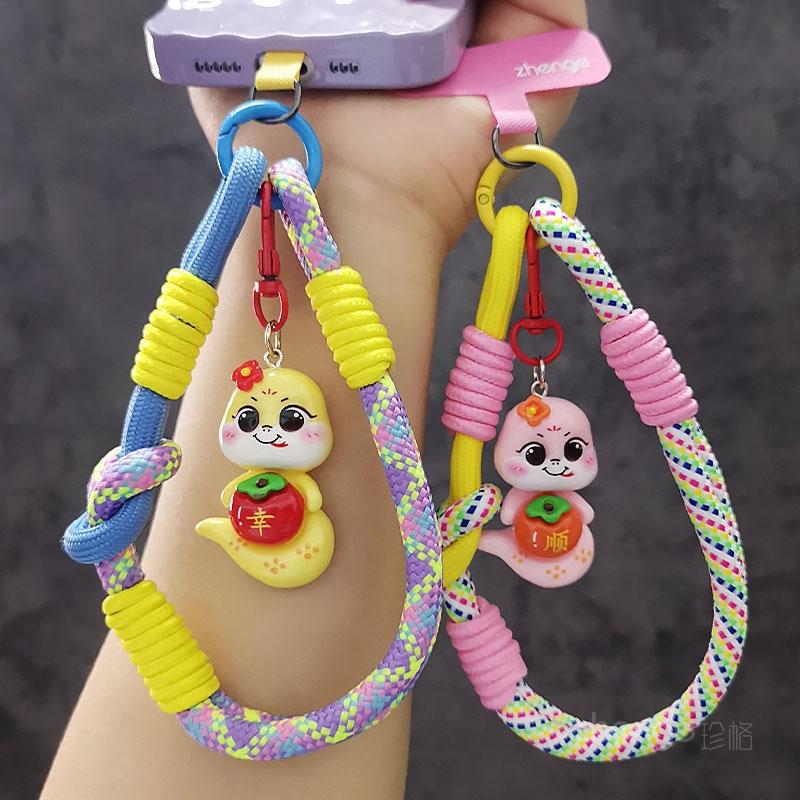 Mobile Phone Lanyard Wrist Short Ins Cartoon Cute Snake Pendant Mobile Phone Case Small Lanyard Thumb Ring Lanyard
