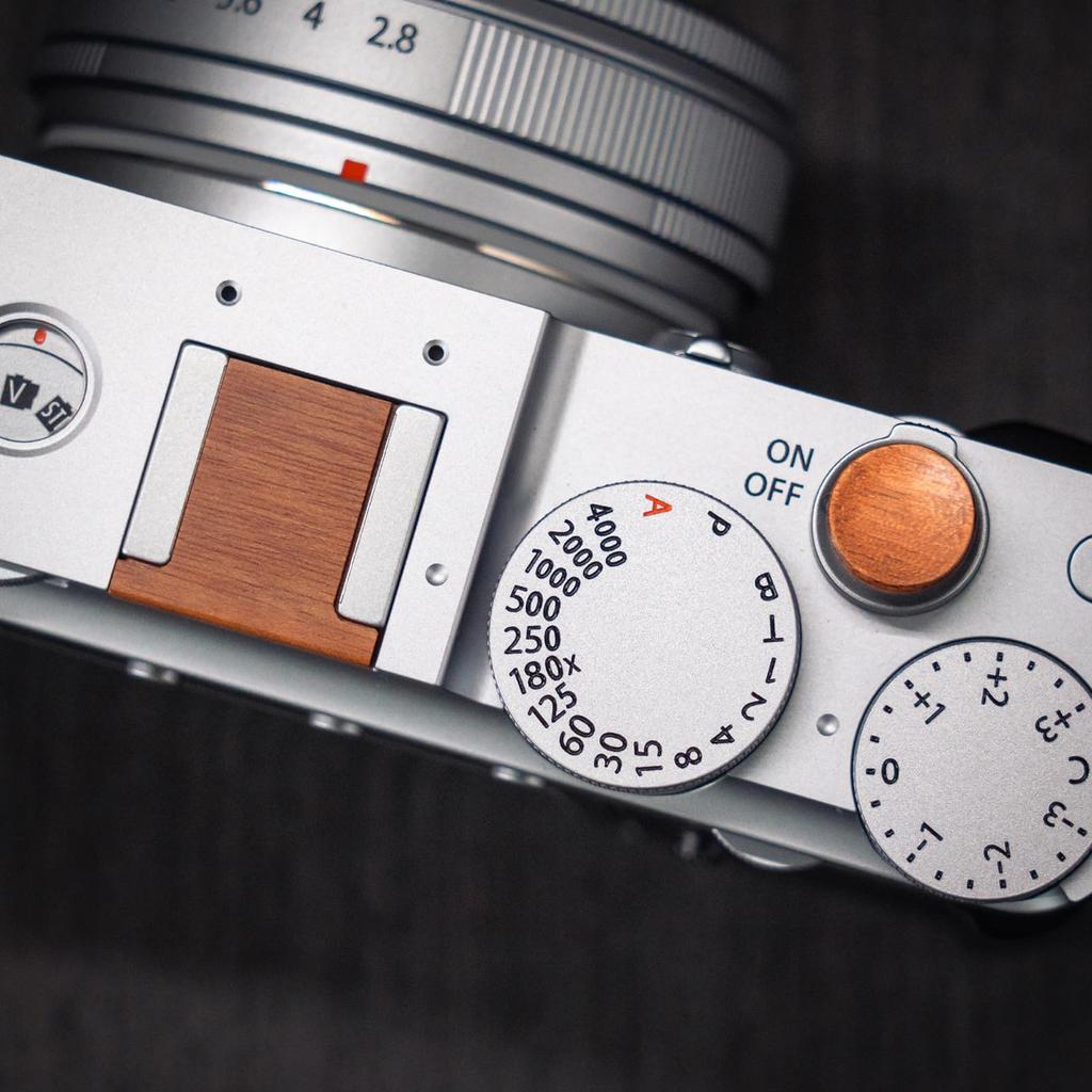 Iborrys Hot Shoe Cover Shutter Button Cover Compatible with FUJIFILM and Over 20 Other Camera Made of Premium Wood Retro Handcrafted by with Hot Shoe
