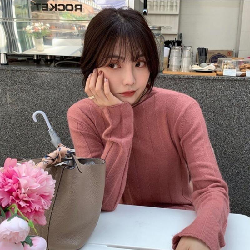 Inner Skirt with Coat Knitted Black Primer Dress Women's Autumn and Winter Long Sweater Skirt