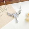 New Style Small Flower-shaped Drop Necklace for Women, V-shaped Neck Chain, Exquisite and High-end Accessory