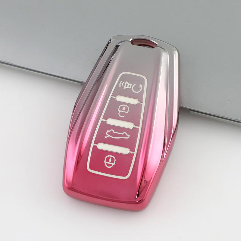 Premium Leather Key Cover for Geely Emgrand, Binyue, Borui, Vision X6, Haoyue, and Jiaji