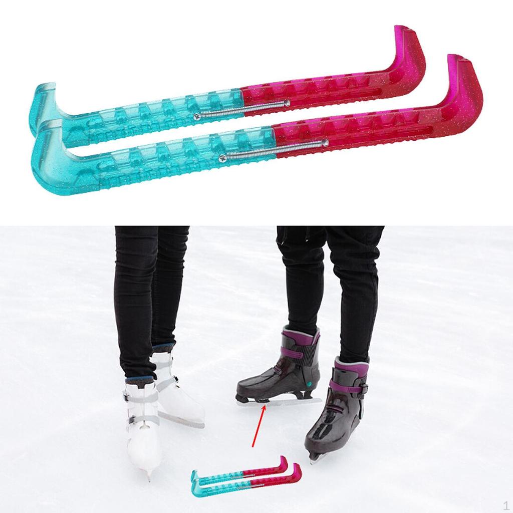 2 Pieces Figure Ice Skate Guards Hockey Blade Covers Fashion AntiSlip Protector for