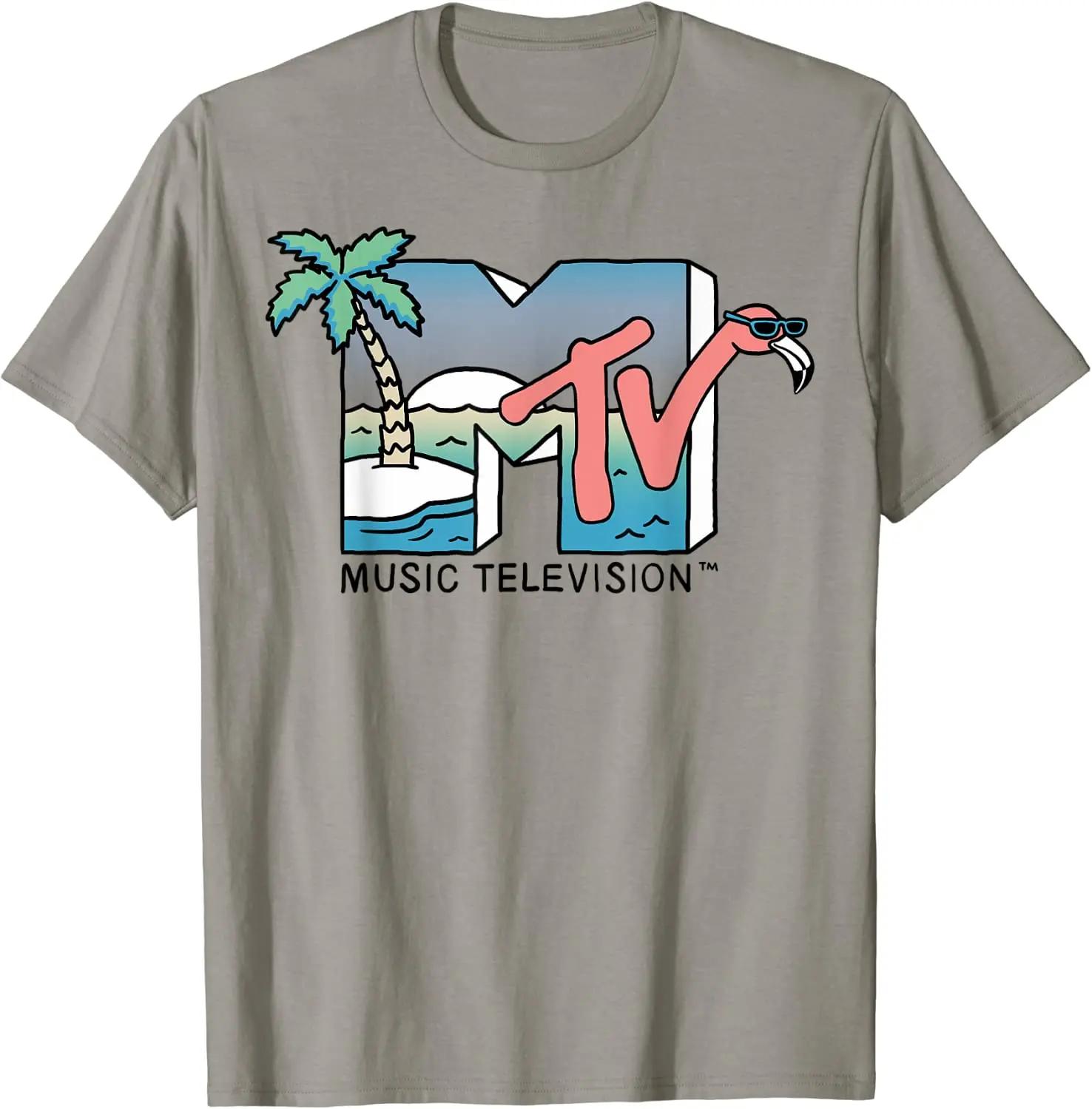 

MTV Beachy Flamingo Scene Retro Logo Graphic TShirt 4XL