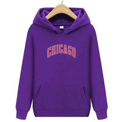 Bluza z kapturem Chicago męska, modna, oversize'owa, damska, z kieszeniami, z długim rękawem, z kapturem Chicago, bluza damska, bluzy