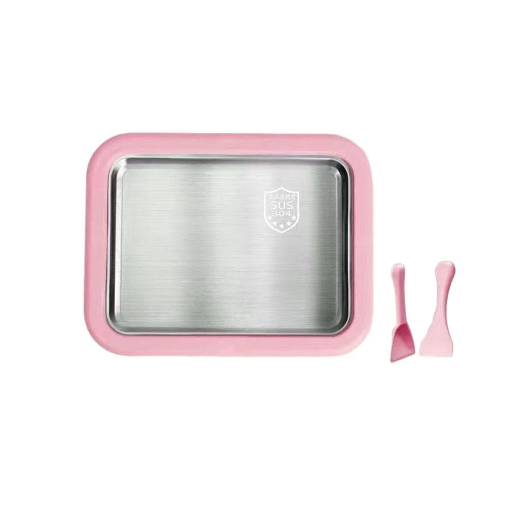 Mit Schaufel Gefrierjoghurtbereiter Rechteckige Kalte Joghurtplatte Tragbarer Eisrollenbereiter Kinder