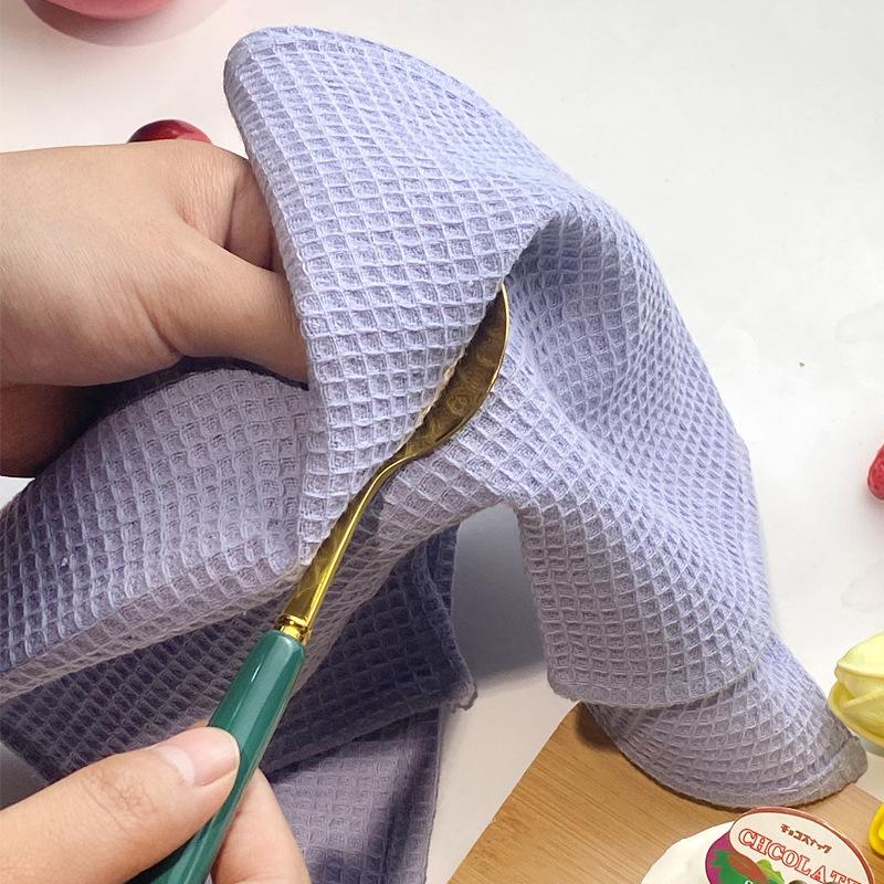 WML066 Custom Extra Thick 100% Cotton Waffle Weave Multi-purpose Kitchen Tea Towels for Teacup Cleaning Table Napkins