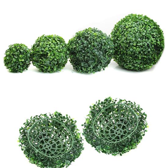 Topiary Ball Plastic Verdant Greenery Ball Tear Resistant Faux Plant Ball for Garden Yard Wedding Decoration
