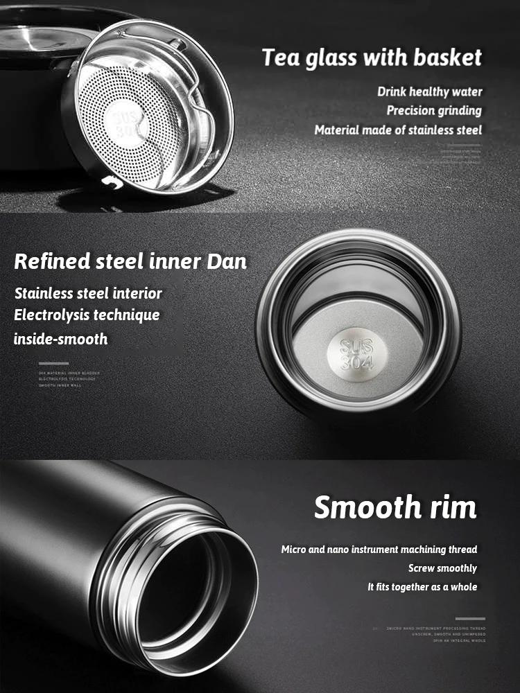 För Jeep Bil Rostfritt Stål Termosflaska LED Intelligens Temperaturkopp För Jeep Grand Cherokee Wrangler Gladiator Compas