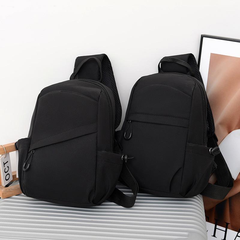 Casual men's breast bag simple shoulder messenger bag multi-functional leisure sports small backpack fashion trend messenger bag