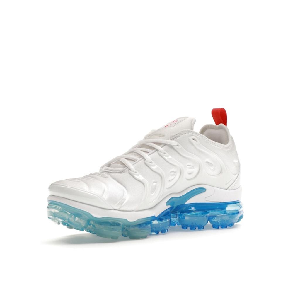 Nike Air VaporMax Plus Biela Univerzitná Modrá Pánske Tenisky Nosená-Modrá Habanero-Červená DV2119-100
