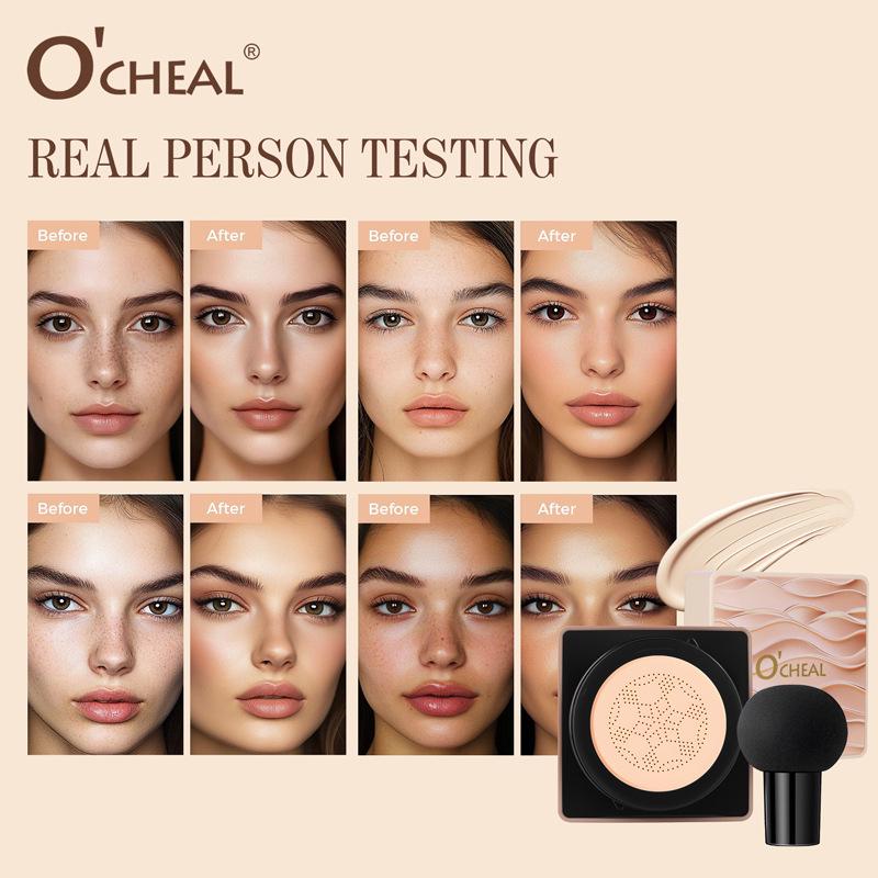 Qianya Lightweight Glow Cushion BB Cream with Mushroom Head Applicator