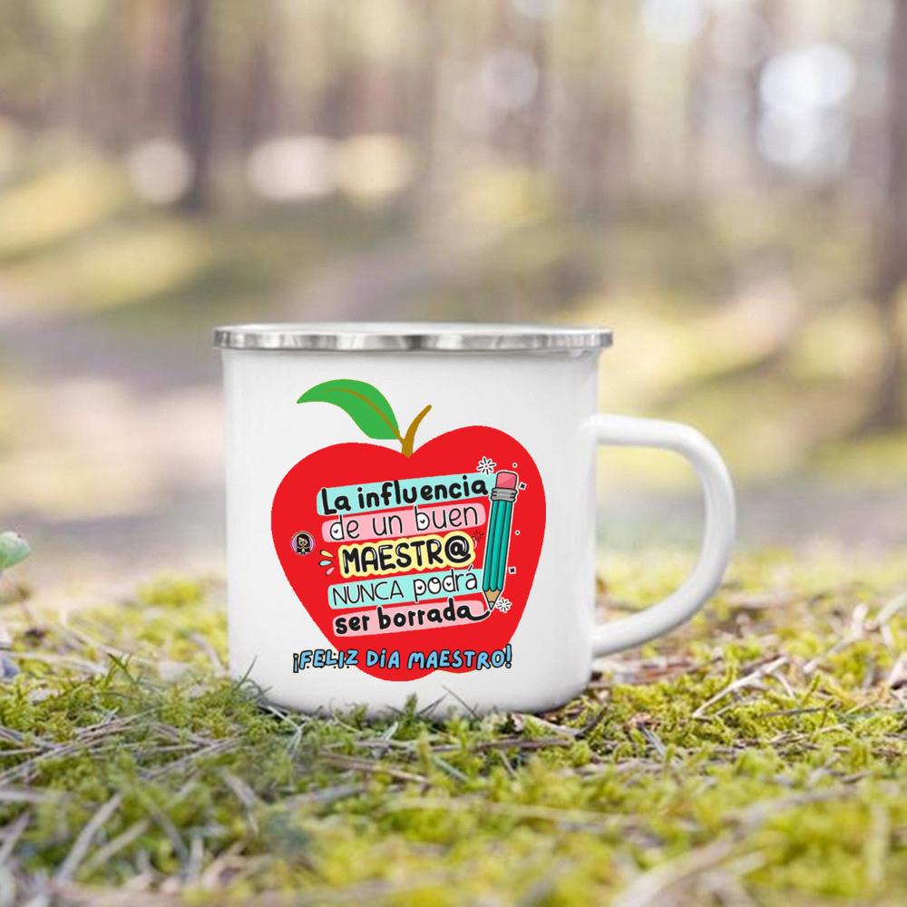 Without Teachers Like You Thank You for Teaching Me Printed Mug Coffee Cups Drinks Enamel Mugs Teacher s Day Gifts for Teachers 360ml
