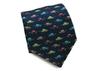 SIMON CARTER Colorful Car Silk Tie (Navy)