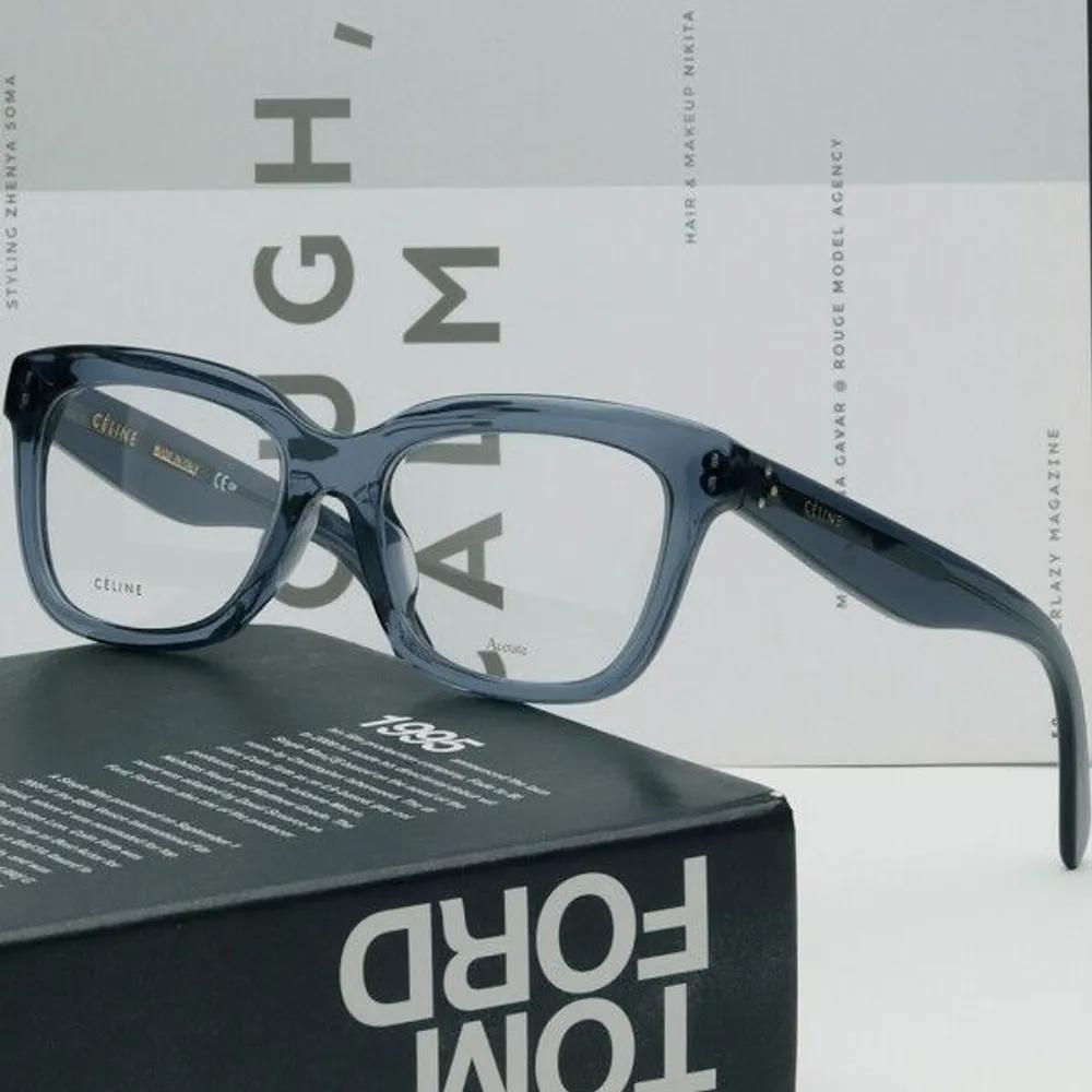 [Celine] Eyeglass Frames CL41390F BMP Square Transparent Horn-rimmed Clear Blue