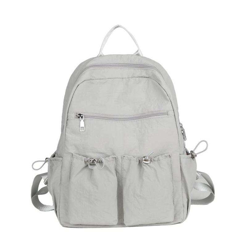 Schoolbag Ultra-light Nylon Backpack Women's 1011 New Solid Color Girl Schoolbag Popular Large-capacity Student Class Backpack