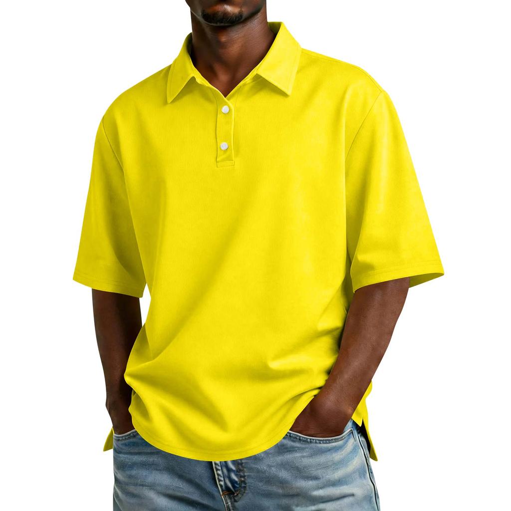 Men's Casual Collared Button-Down Lightweight Breathable Short-Sleeve Shirt
