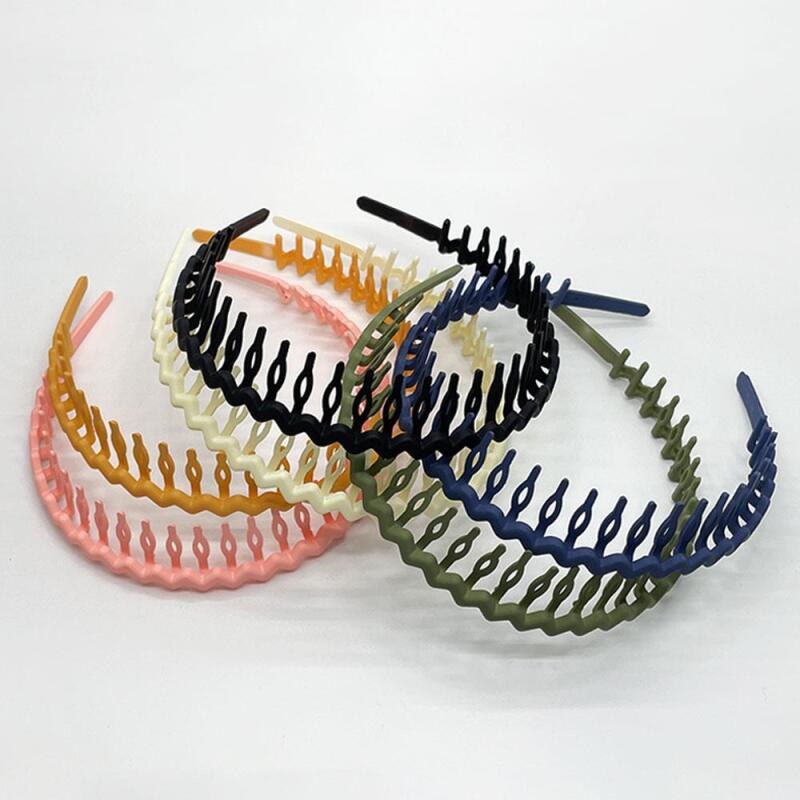 

Женская однотонная пластиковая повязка на голову с расчесанными зубцами A33520_Orange