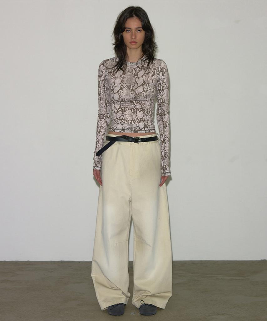 SIO Dirty Cotton Chino Pants Beige