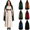 Manteau Cape à Capuche en Velours pour Femme avec Fermeture à Chaîne Design Long et Fluide pour Costume et Événements Thématiques Convient à Diverses Occasions