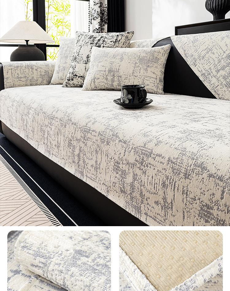 

Non-Slip Sofa Cushion Four Seasons General Chenille Living Room Furniture Anti-Scratch Cover Cloth Towel Thickening Dust Back 70x70