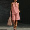 Women's Cotton Linen Tank Top and Shorts Set - Casual Fashion 2 Piece Outfit for Summer, Relaxed Fit, Lightweight and Breathable Material