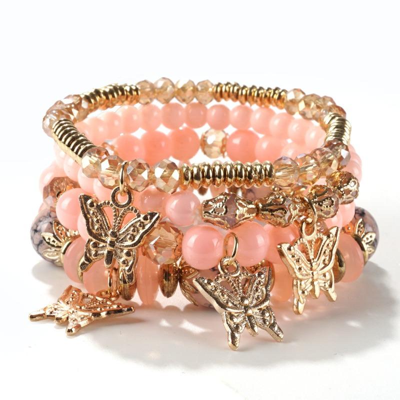 Bohemian bracelet creative tassel multi-layer beaded bracelet