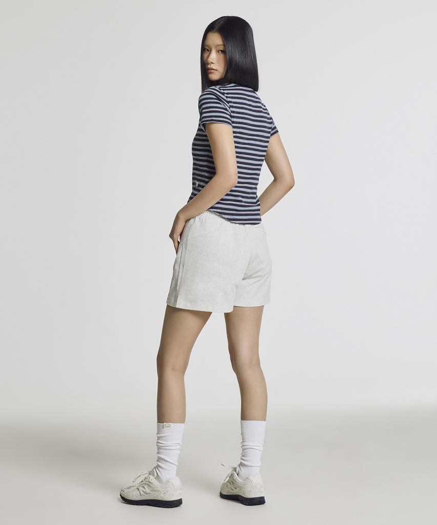 Nyuballanseu Nbneg2W442 / Women Essential Fitted Striped Short Sleeve Tee (Navy)