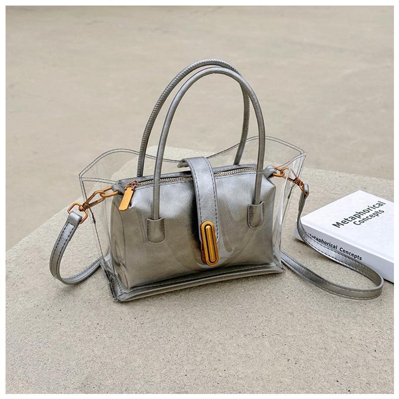 

Summer high-value transparent dumpling bag women s 2025 new handbag niche foreign-style shoulder messenger bag серебряный