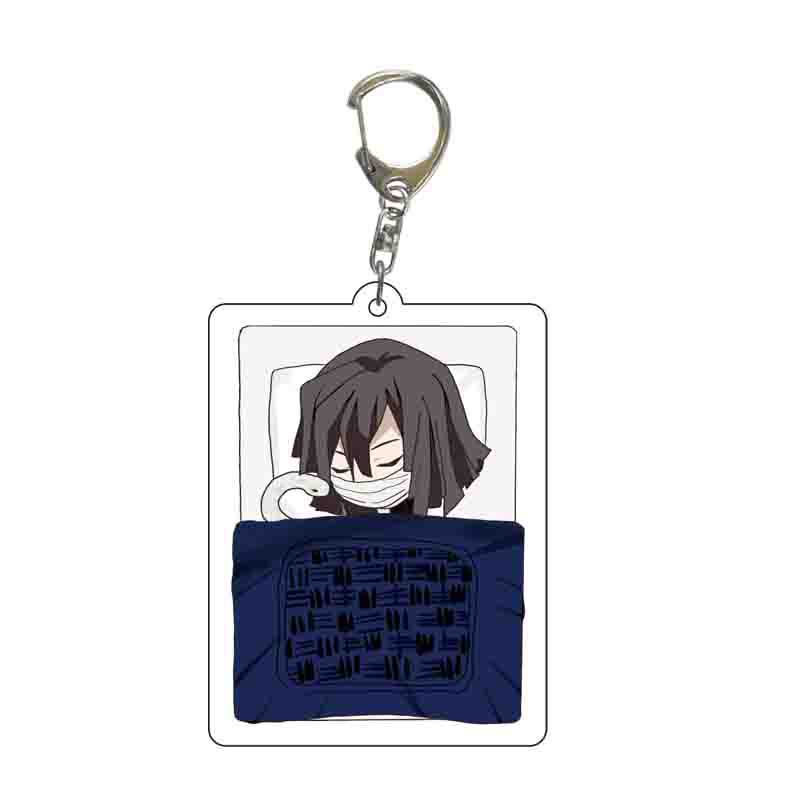 Anime Demon Slayer Acrylic Transparent Keychain Pendant Accessories Cosplay Gift Merchandise Collection 55mm